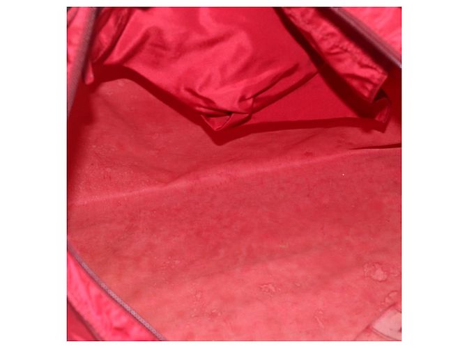 Borsa Tote Prada in Nylon Rosso Argento Auth gh1824 - vista 11