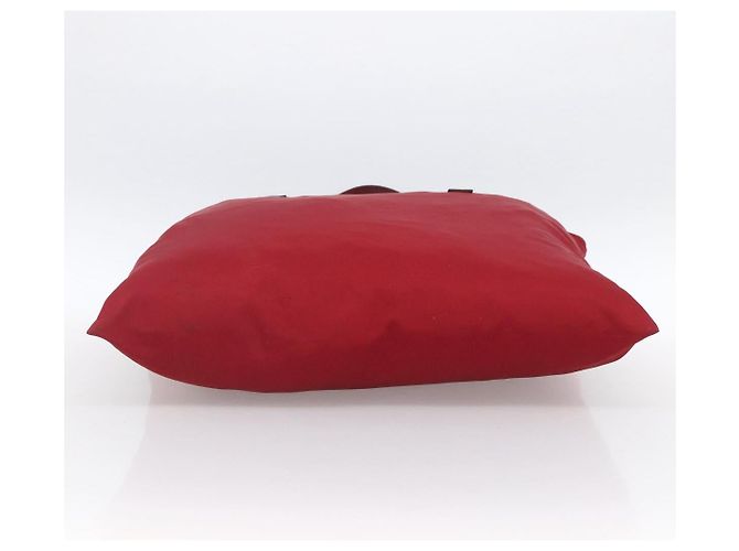 Borsa Tote Prada in Nylon Rosso Argento Auth gh1824 - vista 5