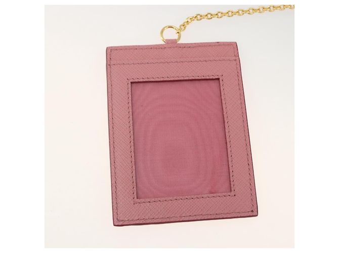 Saffiano PRADA Cartera Larga de cuero Safiano Rosa Dorado Auth bs33779 - vista 12