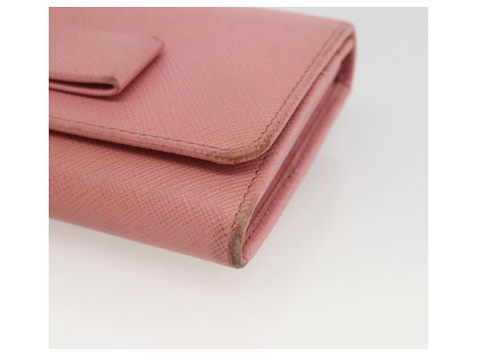 Saffiano PRADA Cartera Larga de cuero Safiano Rosa Dorado Auth bs33779 - vista 7