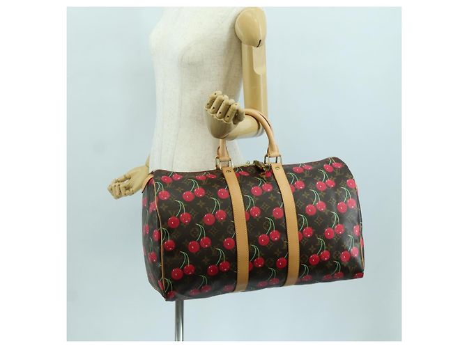 LOUIS VUITTON Borsa Boston Keepall 45 Monogram Ciliegia M95011 LV Auth 171440SV Monogramma - vista 23