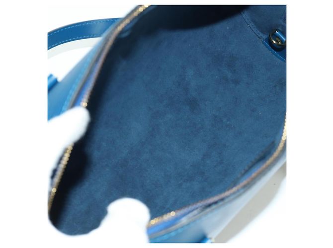 LOUIS VUITTON Borsa a Mano Epi Soufflot Blu M52225 LV Auth 171029A - vista 10