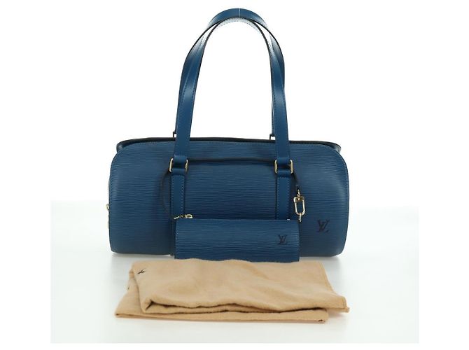 LOUIS VUITTON Borsa a Mano Epi Soufflot Blu M52225 LV Auth 171029A - vista 12