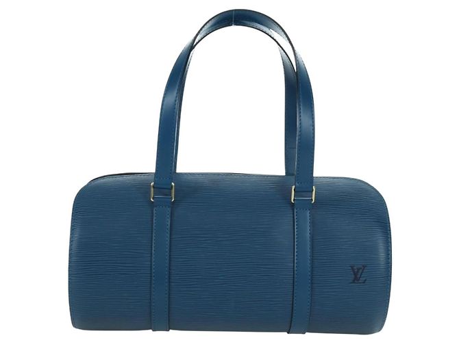 LOUIS VUITTON Borsa a Mano Epi Soufflot Blu M52225 LV Auth 171029A - vista 13