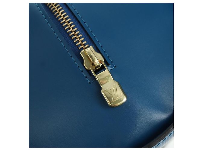 LOUIS VUITTON Borsa a Mano Epi Soufflot Blu M52225 LV Auth 171029A - vista 18