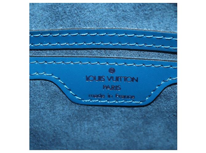 LOUIS VUITTON Borsa a Mano Epi Soufflot Blu M52225 LV Auth 171029A - vista 19