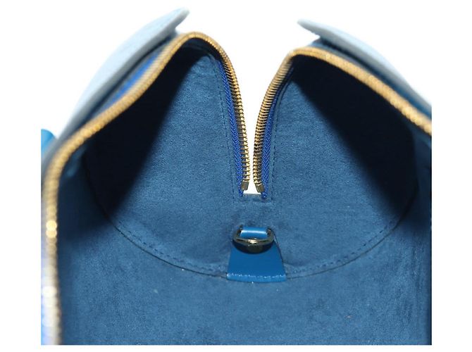 LOUIS VUITTON Borsa a Mano Epi Soufflot Blu M52225 LV Auth 171029A - vista 20