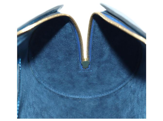 LOUIS VUITTON Borsa a Mano Epi Soufflot Blu M52225 LV Auth 171029A - vista 21