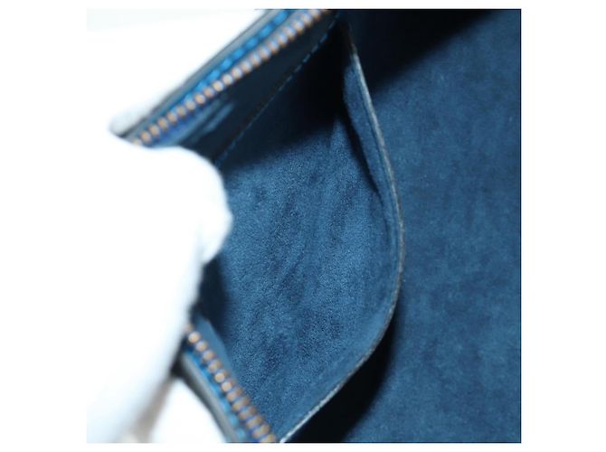 LOUIS VUITTON Borsa a Mano Epi Soufflot Blu M52225 LV Auth 171029A - vista 22