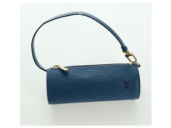 LOUIS VUITTON Borsa a Mano Epi Soufflot Blu M52225 LV Auth 171029A - vista 23