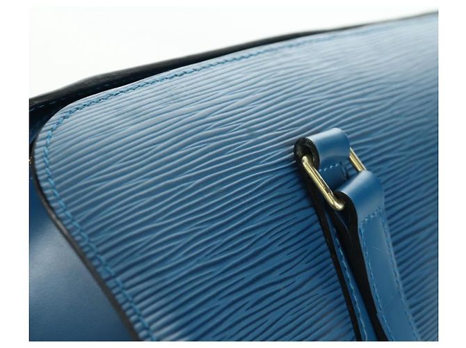 LOUIS VUITTON Borsa a Mano Epi Soufflot Blu M52225 LV Auth 171029A - vista 9
