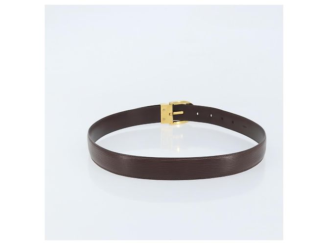 CINTURA LOUIS VUITTON Epi 90 cm Marrone moka LV Auth th6619 - vista 2