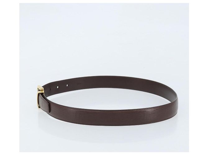 CINTURA LOUIS VUITTON Epi 90 cm Marrone moka LV Auth th6619 - vista 3