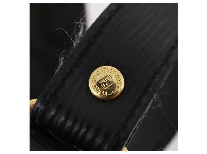 Borsa a Spalla in Tela Zucca FENDI Nero Oro Auth ep13431 D'oro - vista 17