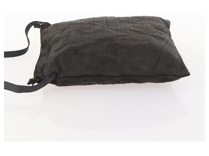 Borsa a Spalla in Tela Zucca FENDI Nero Oro Auth ep13431 D'oro - vista 4