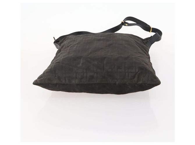 Borsa a Spalla in Tela Zucca FENDI Nero Oro Auth ep13431 D'oro - vista 5