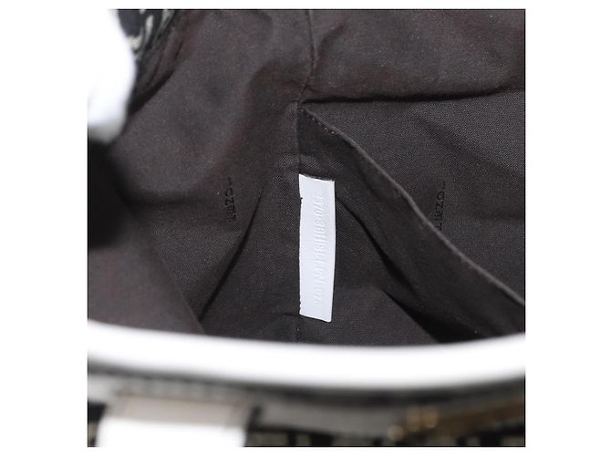 FENDI Zucchino Canvas Tote Bag Schwarz Grau Auth ka2926 Braun - Ansicht 12