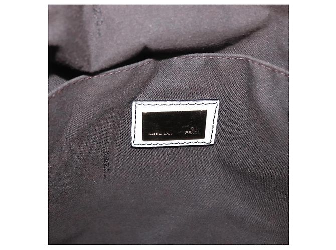 FENDI Zucchino Canvas Tote Bag Schwarz Grau Auth ka2926 Braun - Ansicht 18