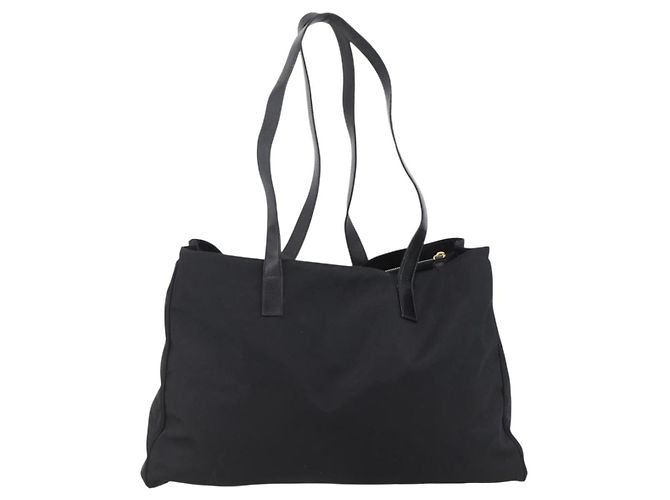 Borsa Tote FENDI in nylon nero e oro Auth th6603 D'oro - vista 2