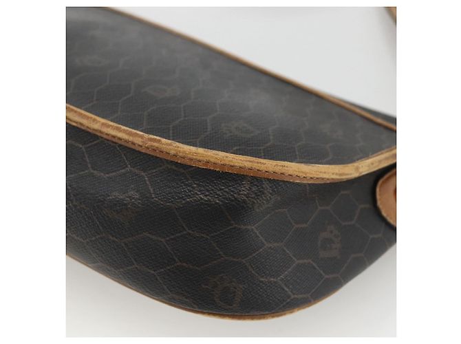 Borsa a spalla in tela a nido d'ape PVC nera e oro Christian Dior Auth ka2876 Nero D'oro - vista 16