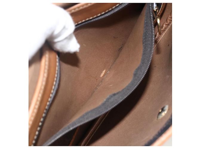 Borsa a spalla in tela a nido d'ape PVC nera e oro Christian Dior Auth ka2876 Nero D'oro - vista 21