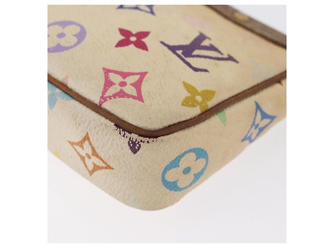 LOUIS VUITTON Pochette Accessoires Multicolore Pouch Bianco M92649 Auth LNZ992 - vista 17