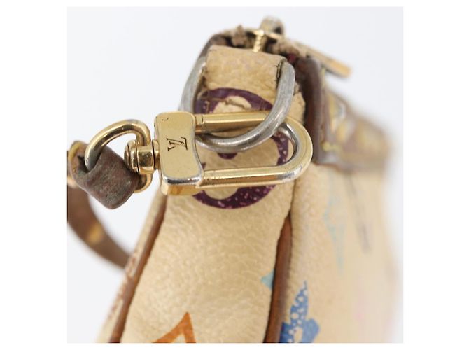 LOUIS VUITTON Pochette Accessoires Multicolore Pouch Bianco M92649 Auth LNZ992 - vista 19
