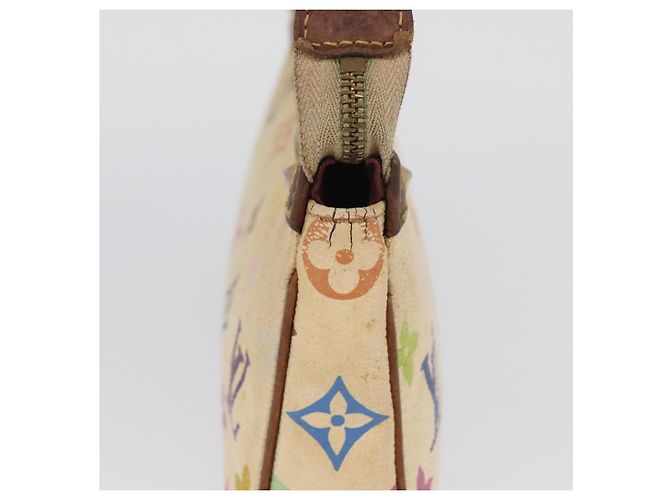 LOUIS VUITTON Pochette Accessoires Multicolore Pouch Bianco M92649 Auth LNZ992 - vista 4