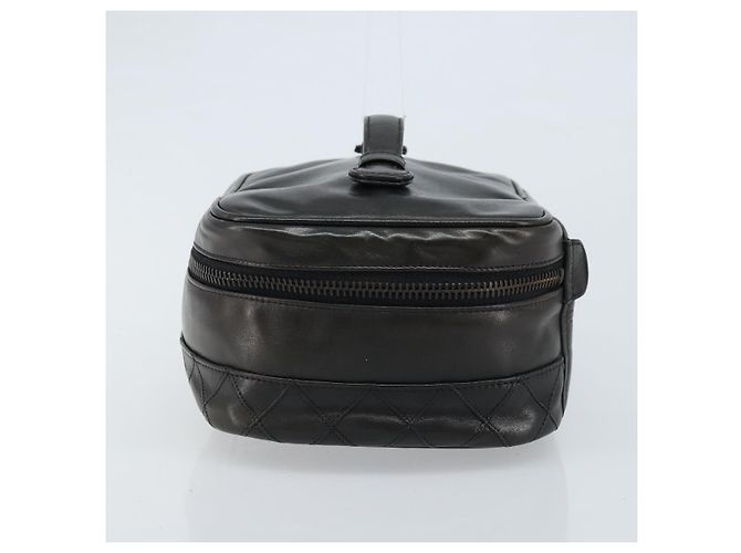 Vanity CHANEL Bicolor Kosmetiktasche aus Leder Schwarz CC Auth bs33805 - Ansicht 3