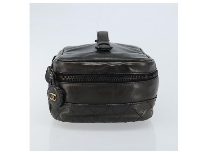 Vanity CHANEL Bicolor Kosmetiktasche aus Leder Schwarz CC Auth bs33805 - Ansicht 4