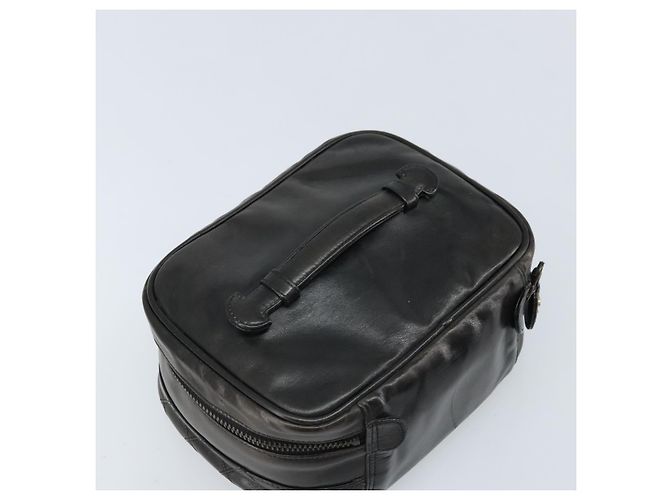 Vanity CHANEL Bicolor Kosmetiktasche aus Leder Schwarz CC Auth bs33805 - Ansicht 6
