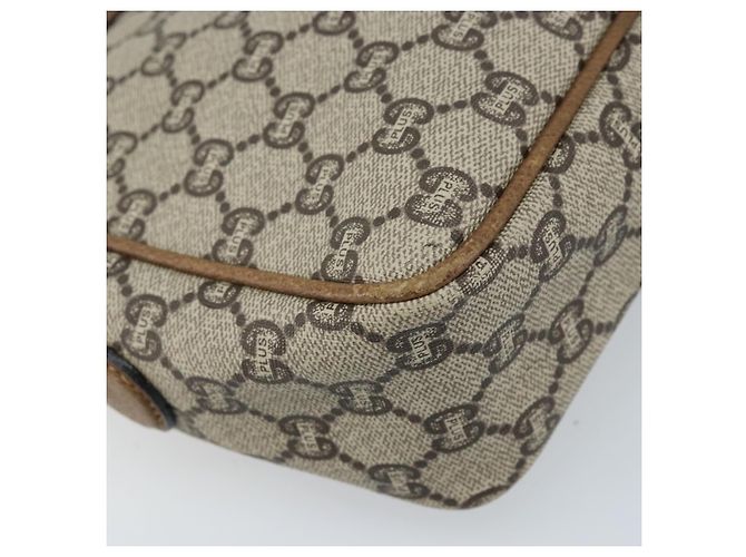 Borsa a Spalla GUCCI GG Plus Supreme PVC Beige Oro Auth 173828 D'oro - vista 14