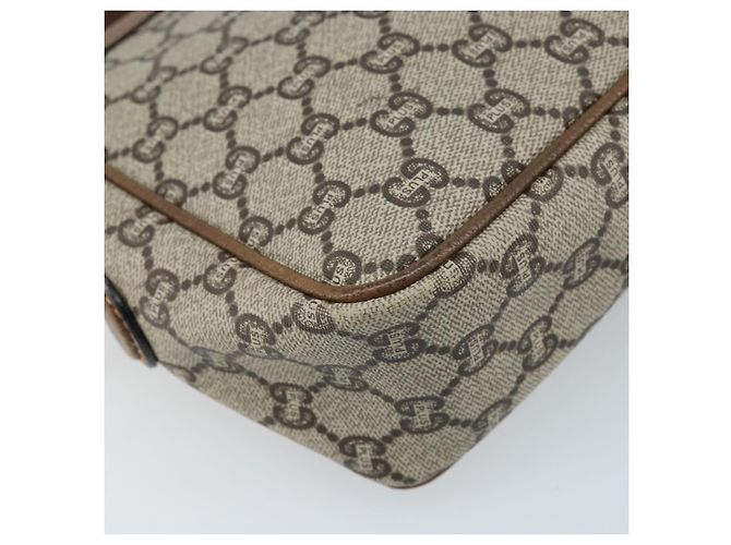 Borsa a Spalla GUCCI GG Plus Supreme PVC Beige Oro Auth 173828 D'oro - vista 16