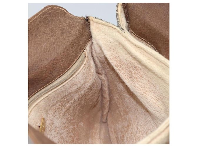 Borsa a Spalla GUCCI GG Plus Supreme PVC Beige Oro Auth 173828 D'oro - vista 18