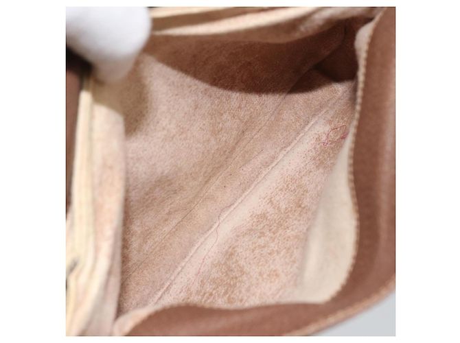 Borsa a Spalla GUCCI GG Plus Supreme PVC Beige Oro Auth 173828 D'oro - vista 21