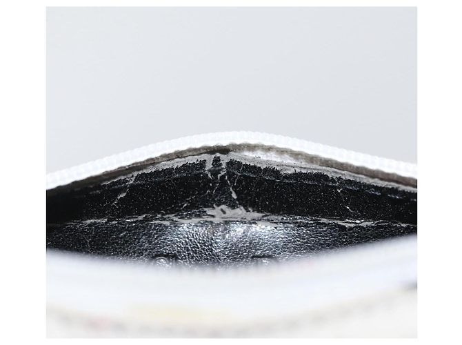 Pochette Hardcore in tela bianca e argento Christian Dior Auth LNZ139V Bianco - vista 10
