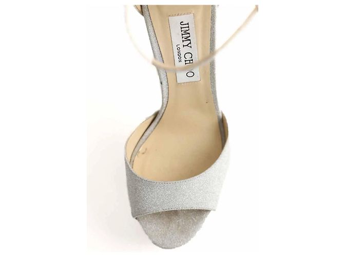 Jimmy Choo Silberne Absätze - Ansicht 4
