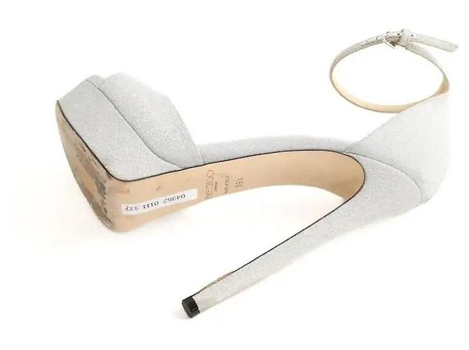 Jimmy Choo Silberne Absätze - Ansicht 6