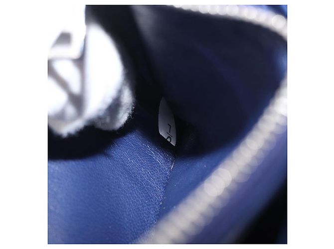 Prada Borsa a Spalla in Pelle Blu Argento Auth bs33613 - vista 11