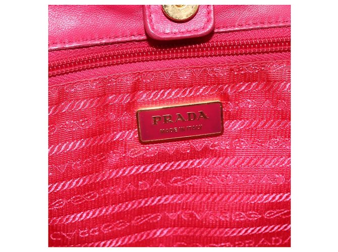 PRADA Bolso de mano de nylon rosa dorado Auth ka2885 - vista 10