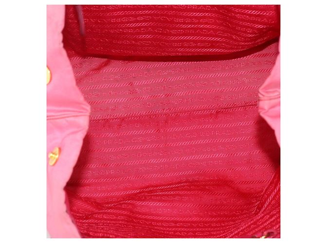 PRADA Bolso de mano de nylon rosa dorado Auth ka2885 - vista 11