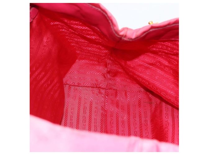 PRADA Bolso de mano de nylon rosa dorado Auth ka2885 - vista 18