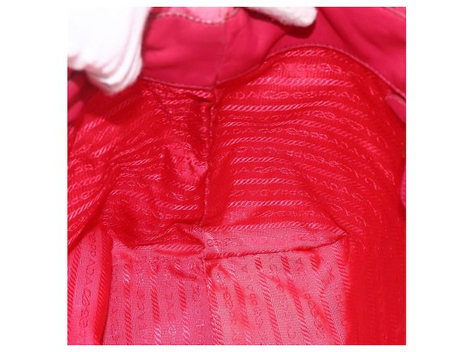 PRADA Bolso de mano de nylon rosa dorado Auth ka2885 - vista 19