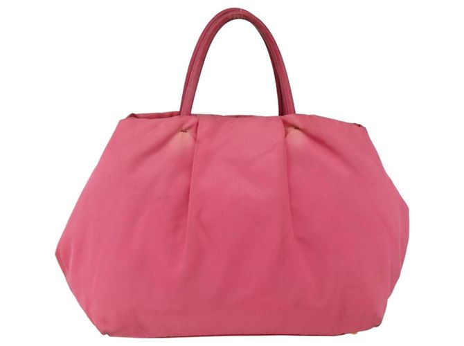 PRADA Bolso de mano de nylon rosa dorado Auth ka2885 - vista 2