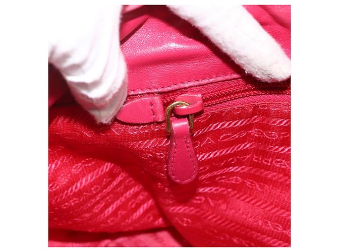 PRADA Bolso de mano de nylon rosa dorado Auth ka2885 - vista 20