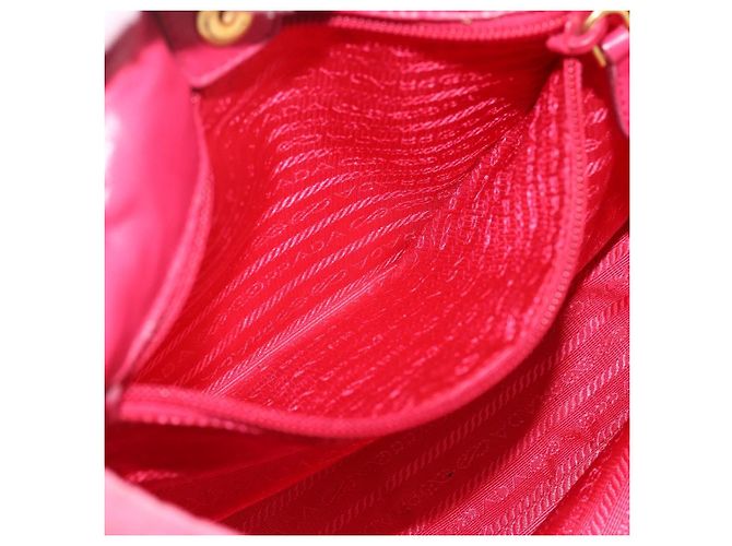 PRADA Bolso de mano de nylon rosa dorado Auth ka2885 - vista 23