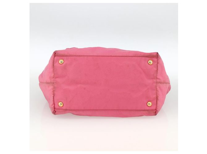 PRADA Bolso de mano de nylon rosa dorado Auth ka2885 - vista 5
