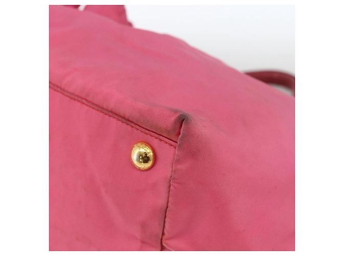 PRADA Bolso de mano de nylon rosa dorado Auth ka2885 - vista 9