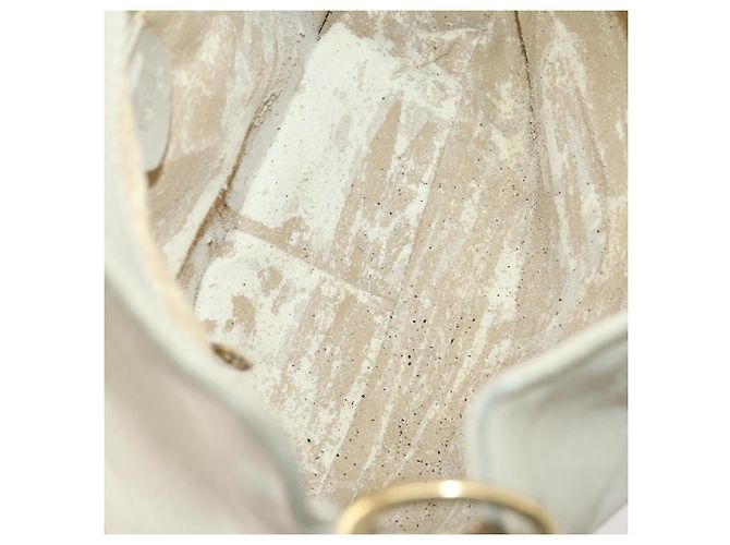 Bamboo Borsa a Spalla GUCCI in Camoscio Avorio Oro 001 2113 Auth fm5113 D'oro Crudo - vista 10
