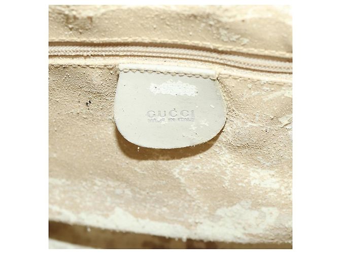 Bamboo Borsa a Spalla GUCCI in Camoscio Avorio Oro 001 2113 Auth fm5113 D'oro Crudo - vista 19